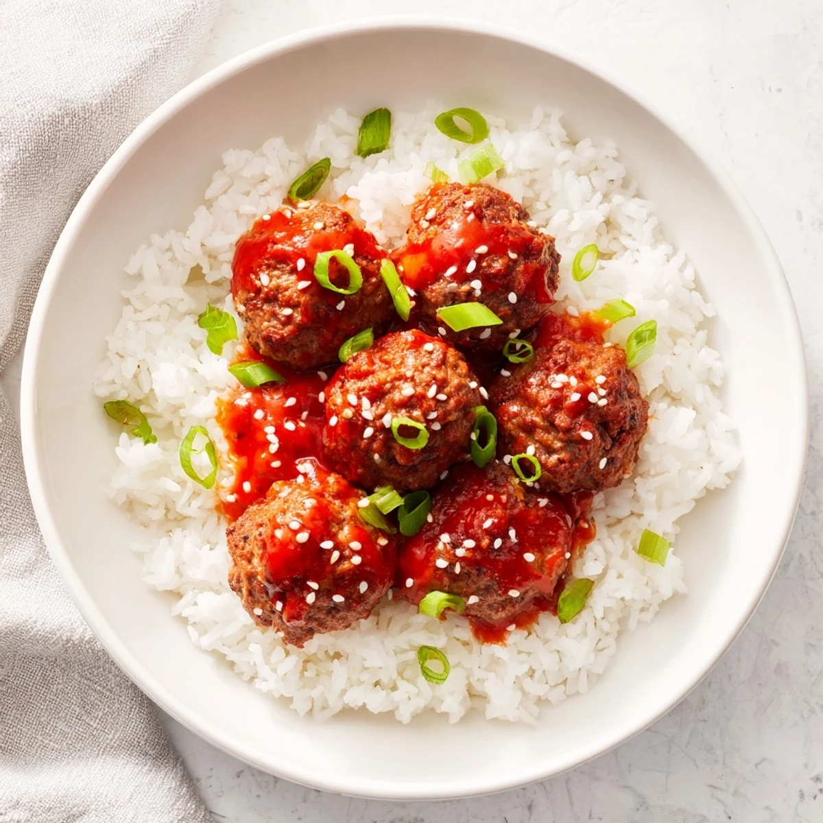 Sizzling Spicy Sriracha Beef Meatballs, coated in a glossy sauce, offer a delicious, flavorful dinner.