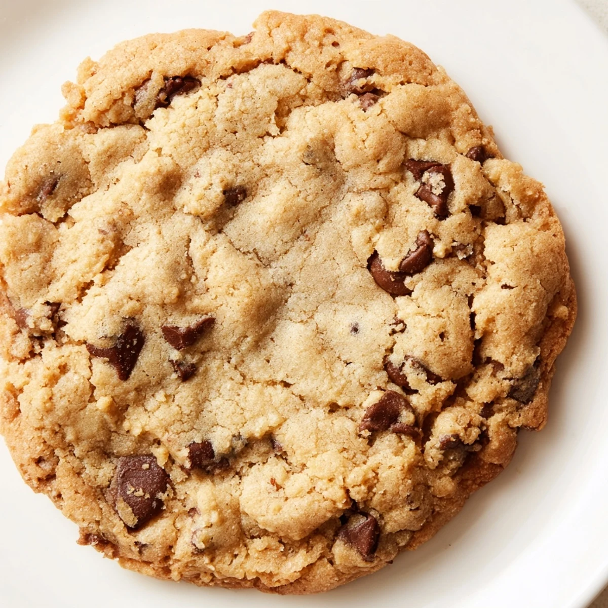 Freshly baked chocolate chip cookies with gooey centers and golden edges on a cooling rack.