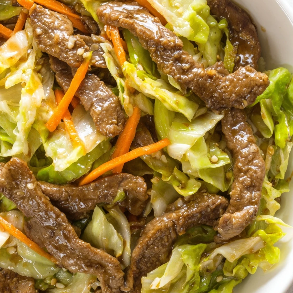 Green Cabbage Beef Stir Fry