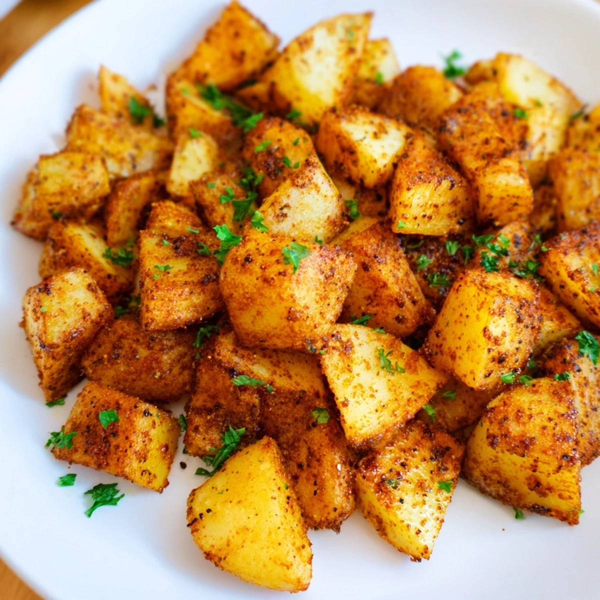 A vibrant bowl of Cajun Spiced Roasted Potatoes, tossed in olive oil and herbs, perfect for a Southern-style side dish.