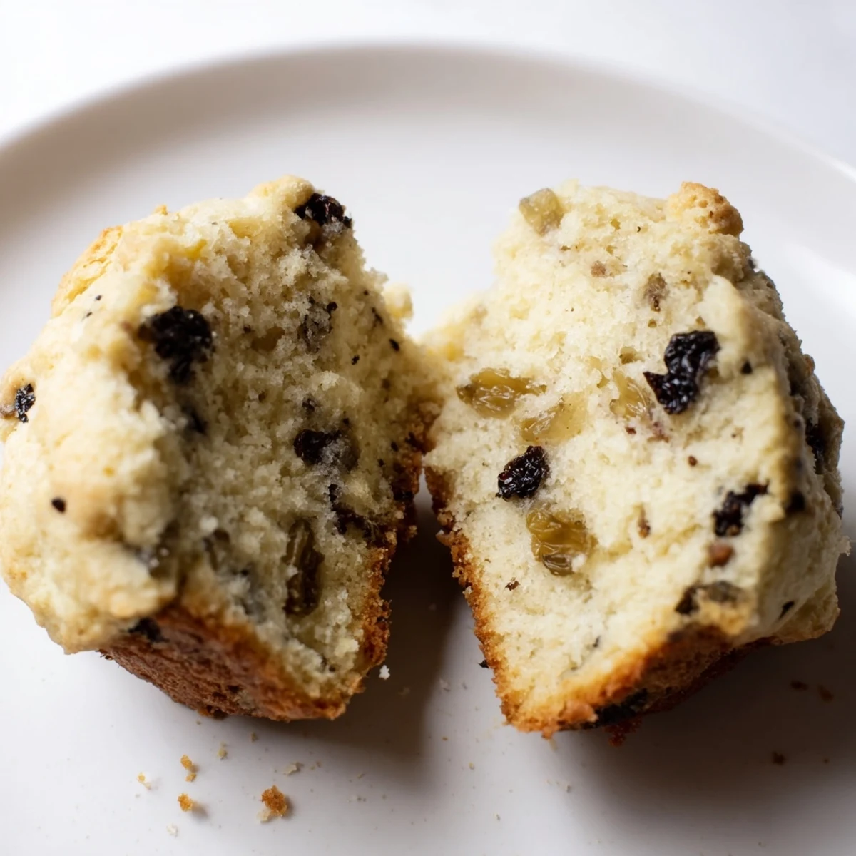Warm Mini Irish Soda Bread Muffins are arranged on a rustic wooden board with jam.