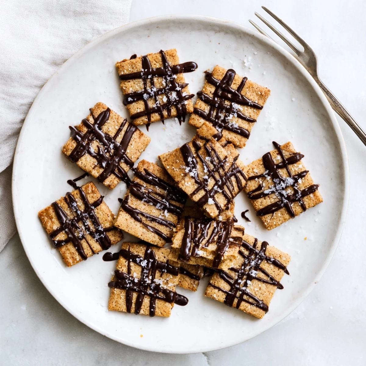 Buttery Espresso Shortbread Cookies with a bold coffee flavor and crumbly texture, served on a white plate next to a steaming mug.