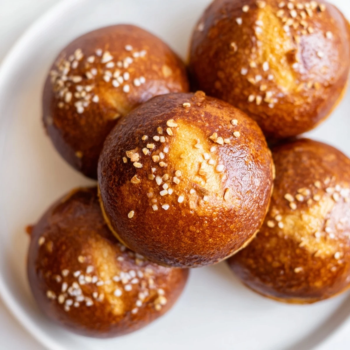 Soft baked pretzel balls oozing with seasoned beef and cheddar cheese, perfect party appetizer
