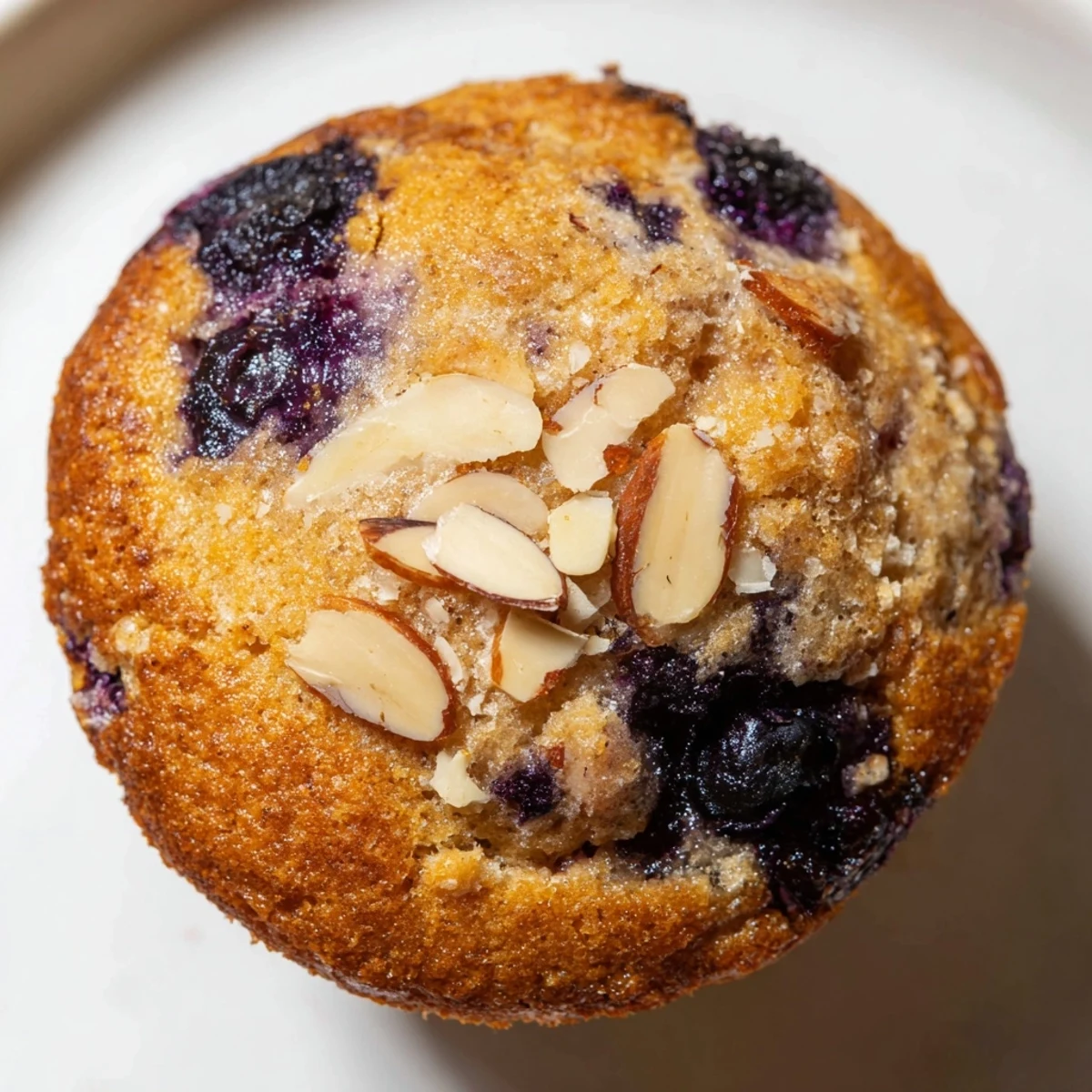Gluten-free almond flour blueberry muffins with Greek yogurt cooling on wire rack