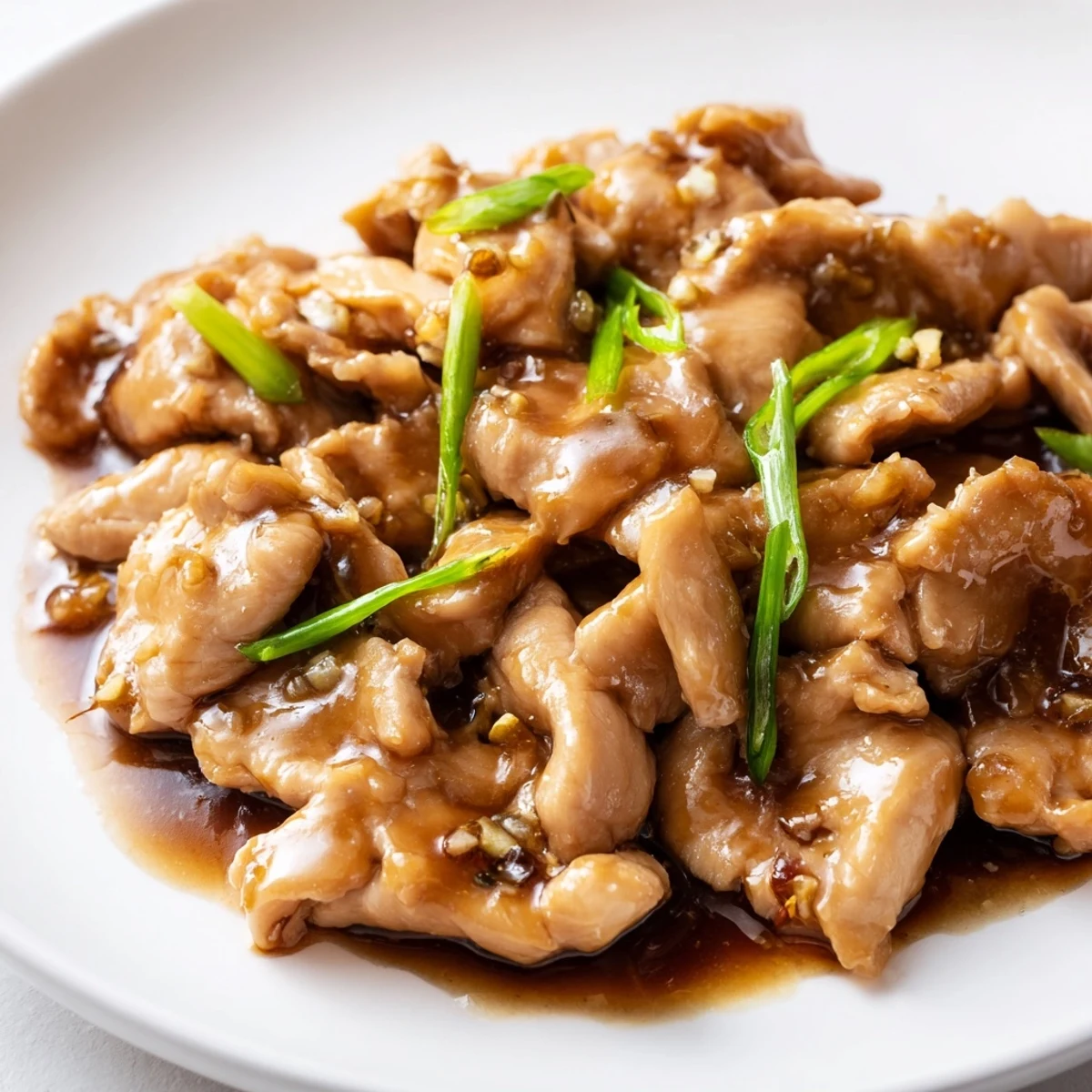 Sizzling skillet of Mongolian chicken with caramelized edges glistening in thick Asian-style sauce and sesame seed garnish