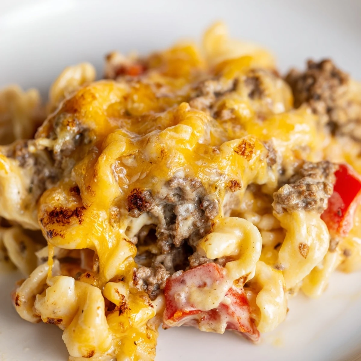 Cheesy Beef And Noodle Casserole