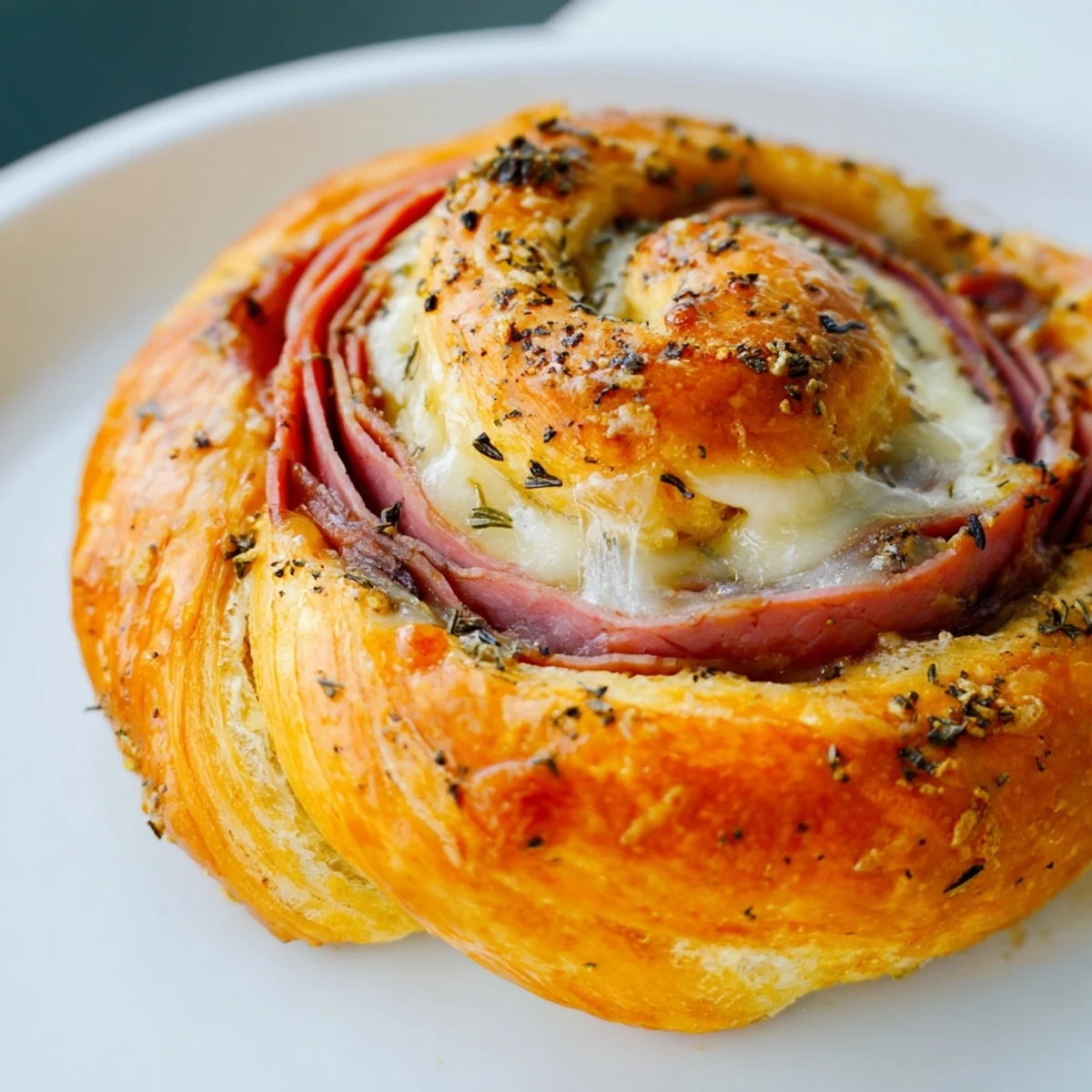 Cheesy beef and cheese French dip roll ups on a baking sheet ready to enjoy