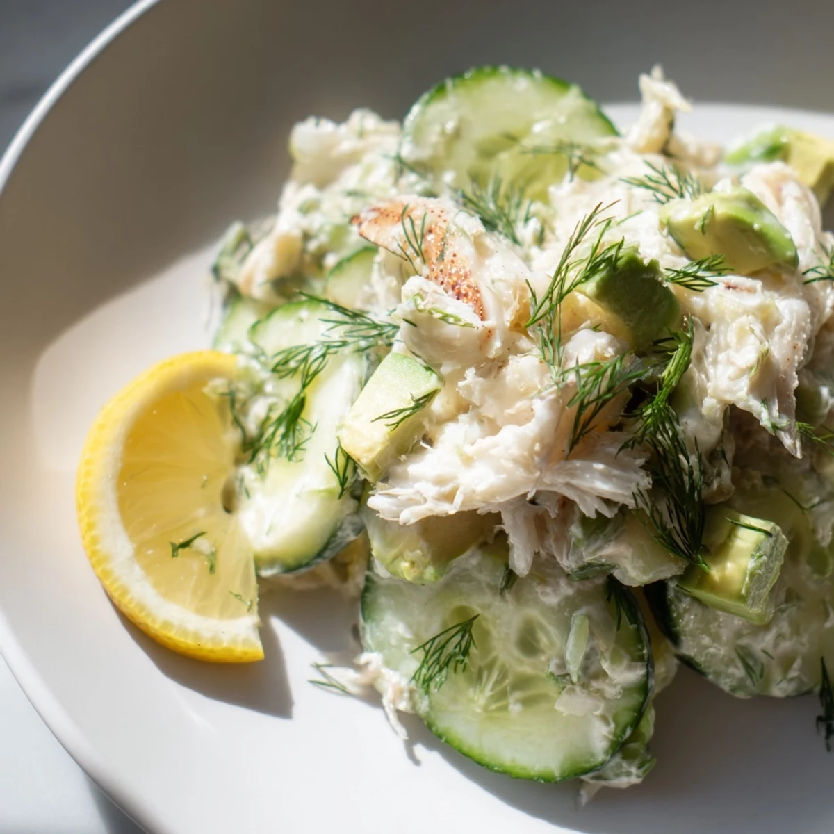 Cucumber Salad With Crab Meat