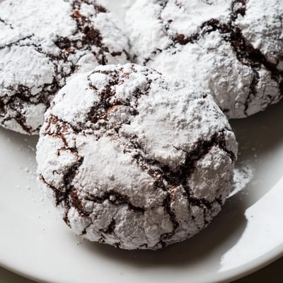 Chewy spiced gingerbread crinkle cookies with crackled sugar coating fresh from the oven